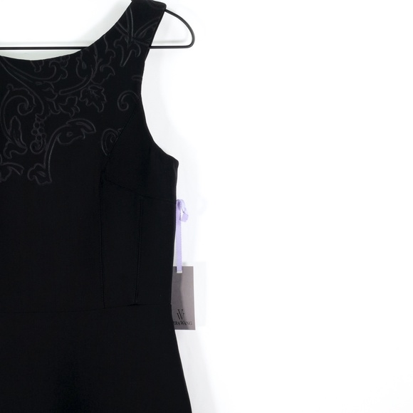 VERA WANG Black Scuba Fit & Flare Cocktail Dress - Picture 8 of 16